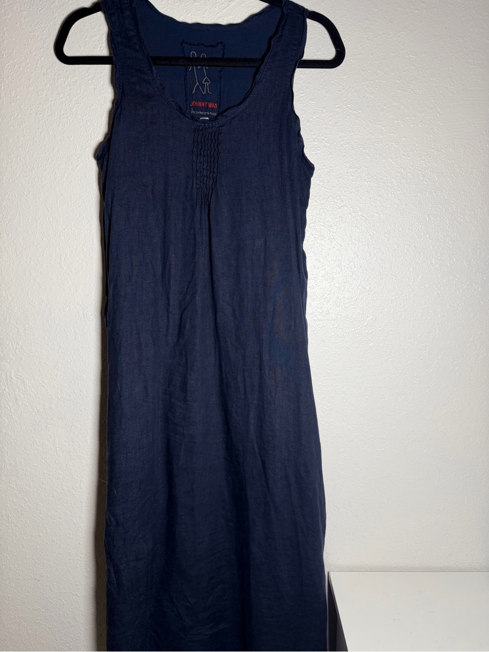 Johnny Was Navy Sleeveless Maxi Dress
